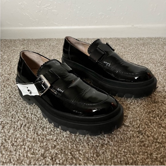 NWT Free People MacKenzie Loafer Black Patent 8/38.5 - Picture 3 of 10